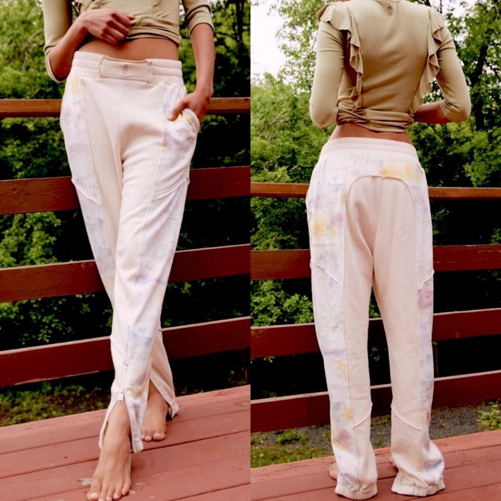 Free People Movement Womens Joggers S Pastel City Stride Floral Boho Sweatpants